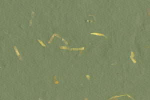 Vichy Green with Mix Yellow Brights Chips Handmade Paper