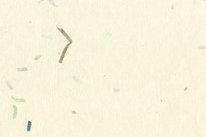 Ivory White with Green & Mixed Brights Chips Handmade Paper