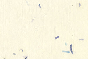 Warm White with Mix Blue Brights Chips Handmade Paper