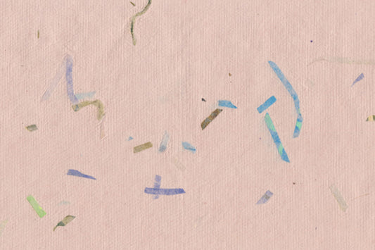 Pink & Greens Phirozi & Natural Chips Texture Handmade Paper Online