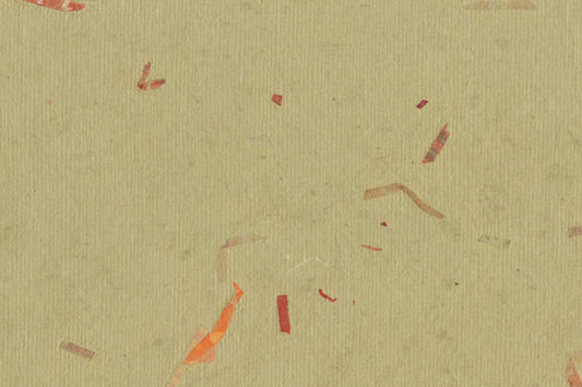 Green With Red & Orange Chips Asparagus Green Texture Handmade Paper Online