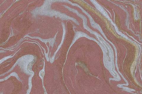 Marbling Silver Gold Galaxy on Pink Paper | Rickshaw Recycle
