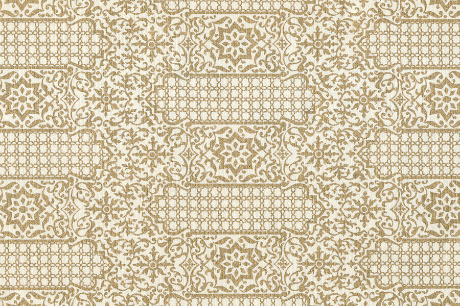 Bracket Grid Gold on White Handmade Paper | Rickshaw Recycle