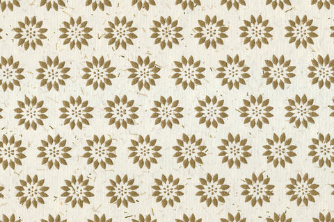 Edelweiss: Gold on White Handmade Paper | Rickshaw Recycle