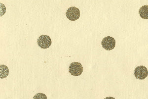 Glitter Dots: Gold on Cream Handmade Paper | Rickshaw Recycle
