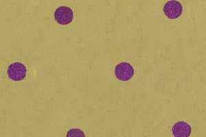 Glitter Dots: Magenta on Mustard Handmade | Rickshaw Recycle