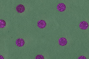 Magenta On Ivy Green Glitter Dots Printed Handmade Paper Online