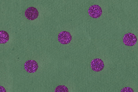 Magenta On Ivy Green Glitter Dots Printed Handmade Paper Online