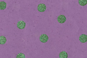 Glitter Dots Green on Amethyst Purple Printed Handmade Paper Online