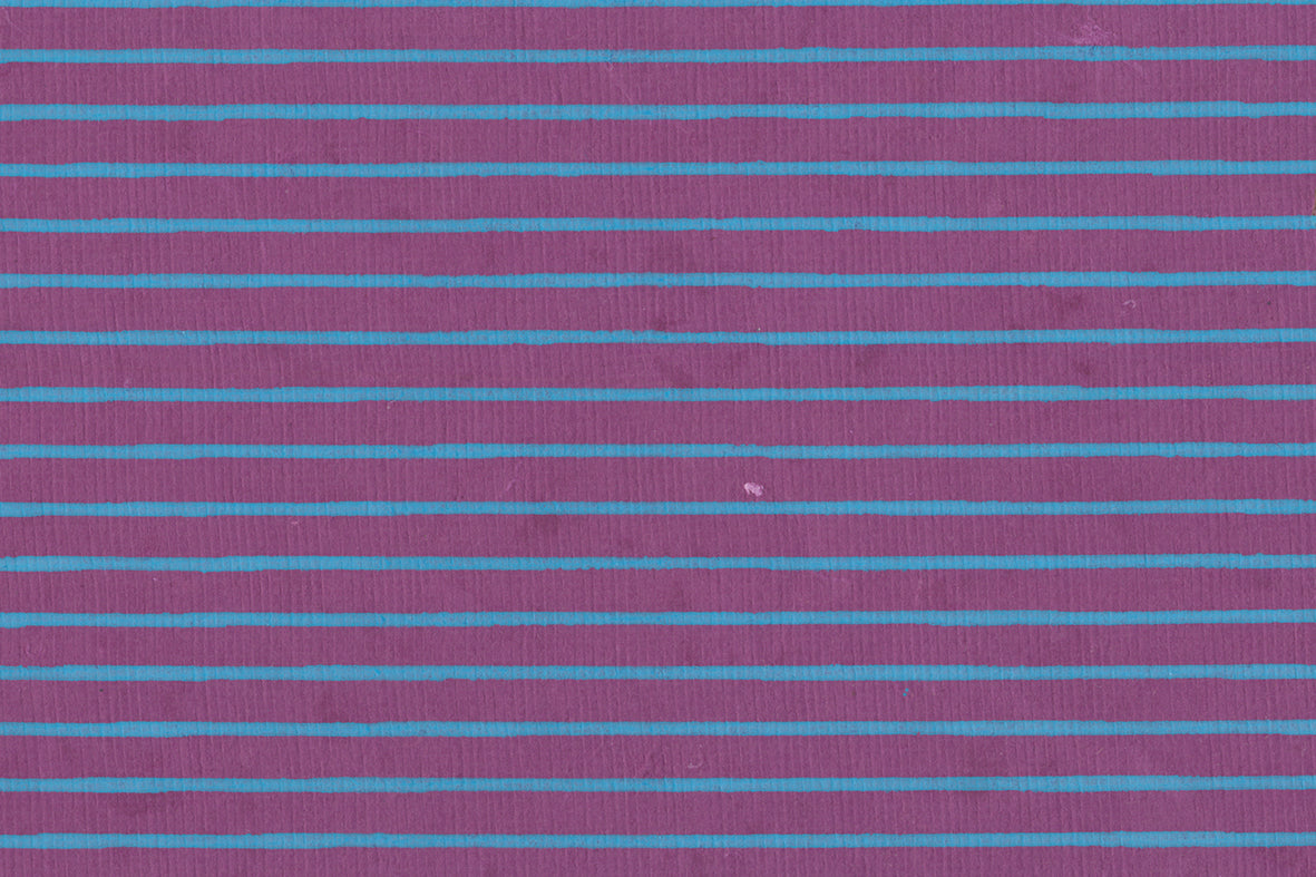 PL Stripes Blue-Magenta Printed Handmade Paper ~100gsm 50X70cm