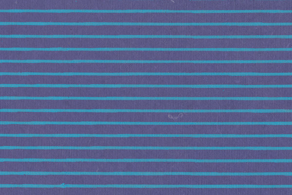PL Stripes Cyan-PurpleBlue Printed Handmade Paper ~100gsm 50X70cm
