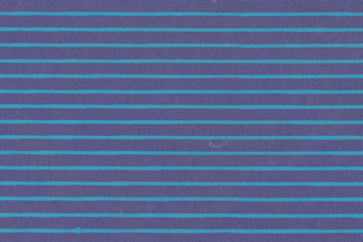Cyan On Purple Blue Stripes Printed Handmade Paper Online