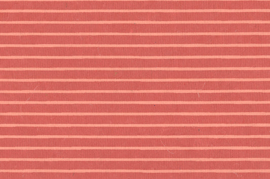 Blossom On Tomato Red Stripes Printed Handmade Paper Online