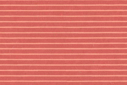 PL Stripes Blossom-TomatoRed Printed Handmade Paper ~100gsm 50X70cm