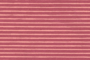 Stripes Blossom Pink printed on Dark Pink Cotton Rag Handmade Paper ~100gsm