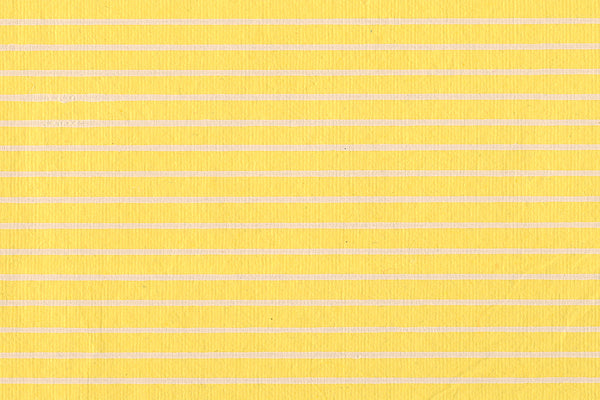 PL Stripes White-VichyYellow Printed Handmade Paper ~100gsm 50X70cm