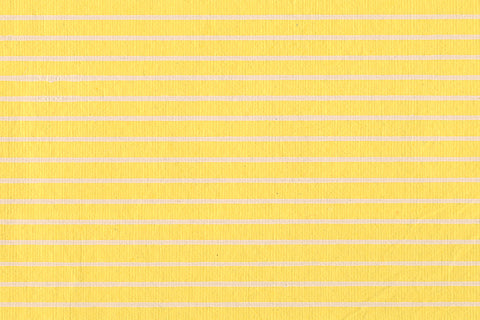 Stripes White on Vichy Yellow Handmade Paper | Rickshaw Recycle