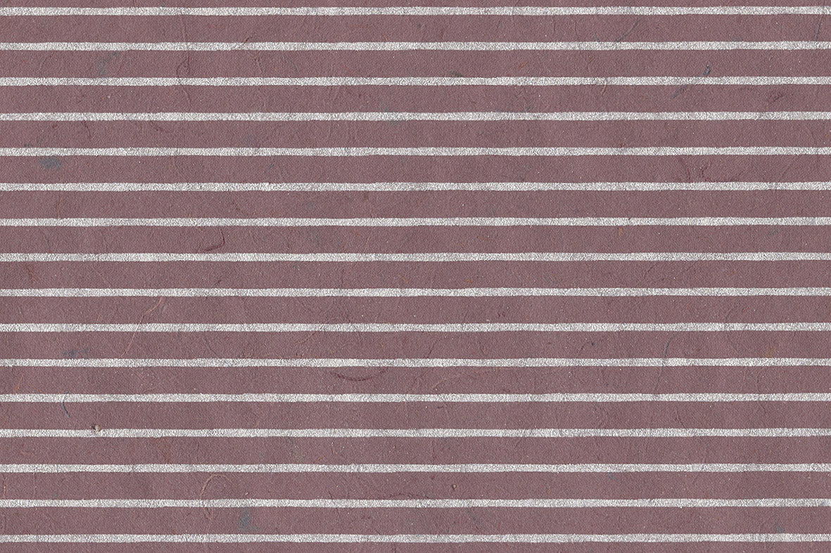 Pearl On Bordeaux Red Stripes Printed Handmade Paper Online