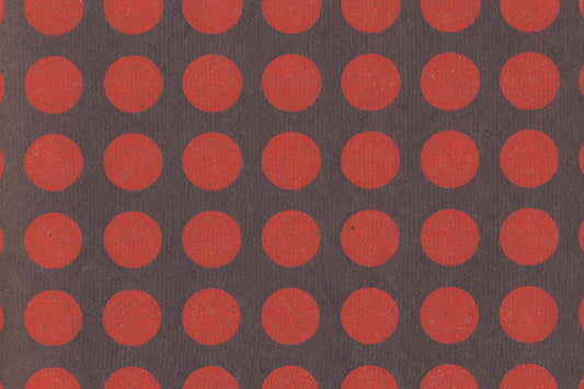 Red On Puce Brown Polka Grid Printed Handmade Paper Online