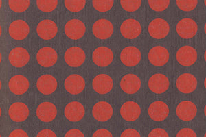 Polka Grid Red on Puce Brown Handmade Paper | Rickshaw Recycle