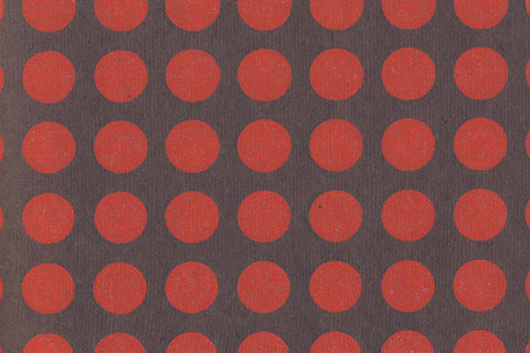 Red On Puce Brown Polka Grid Printed Handmade Paper Online