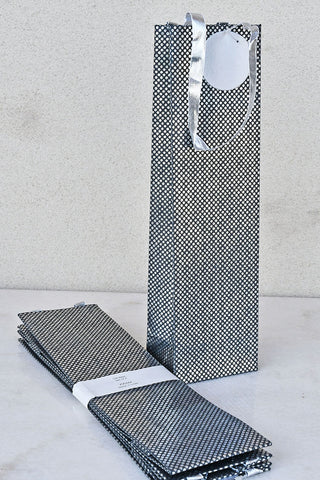 Dots Print Black Gift Bags Bottle