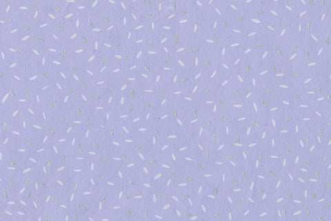 Rice Grains: Silver & White on Lavender Handmade Paper