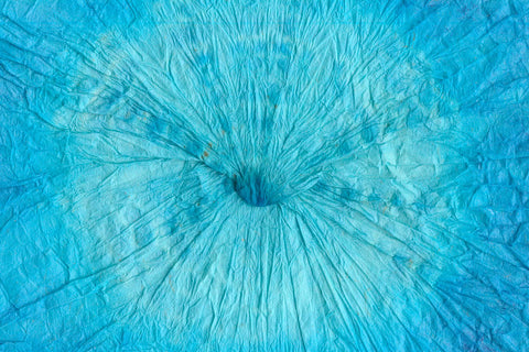 Large Bandhani Dyed Phirozi on Natural Daphne | Rickshaw Recycle