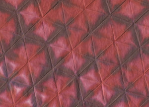Floral Hex Grid Dyed: Red Violet on Natural Daphne Paper