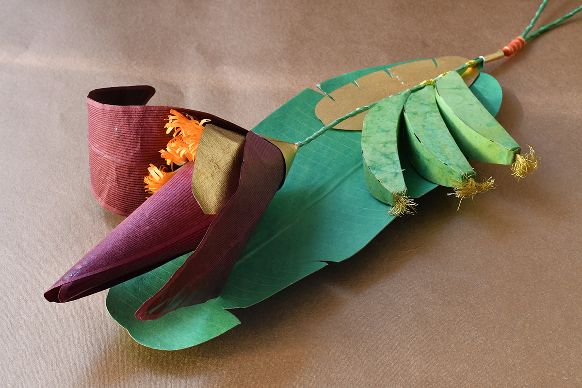 Paper Banana Flower and Leaf Hanging Online