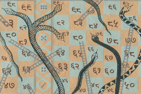 Snake & Ladders Games: Soft Apricoat Handmade Paper