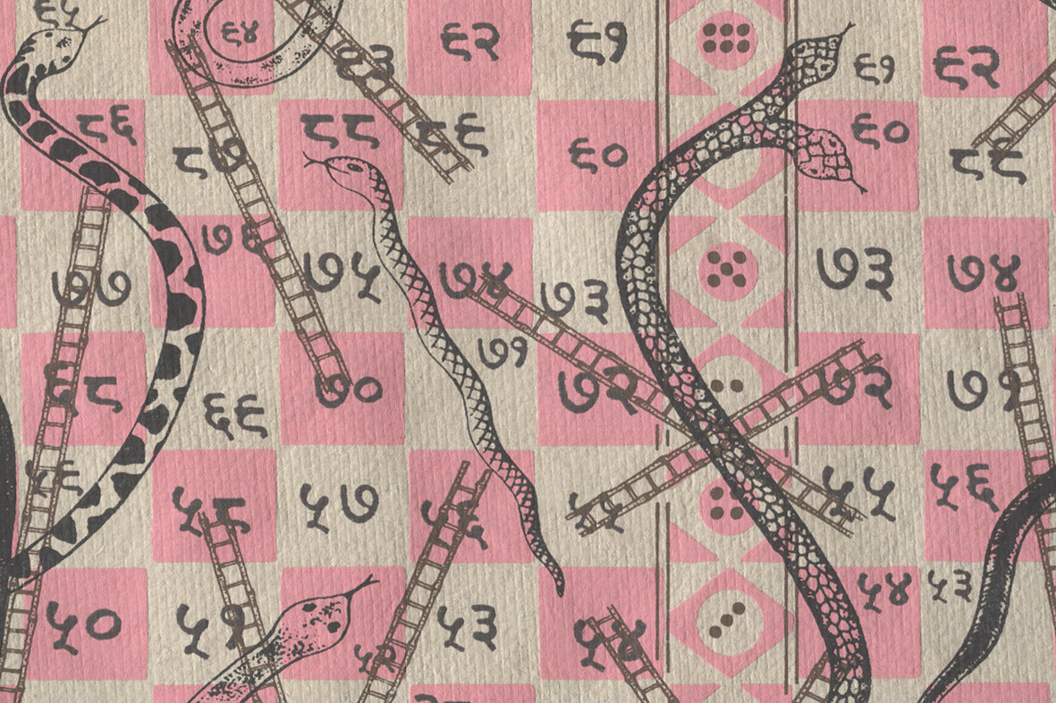 Sandy Gray Snake & Ladders Games Printed Handmade Paper Online