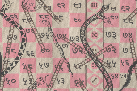 Sandy Gray Snake & Ladders Games Printed Handmade Paper Online