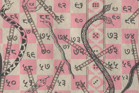 Snake & Ladders Games: Sandy Gray Handmade Paper