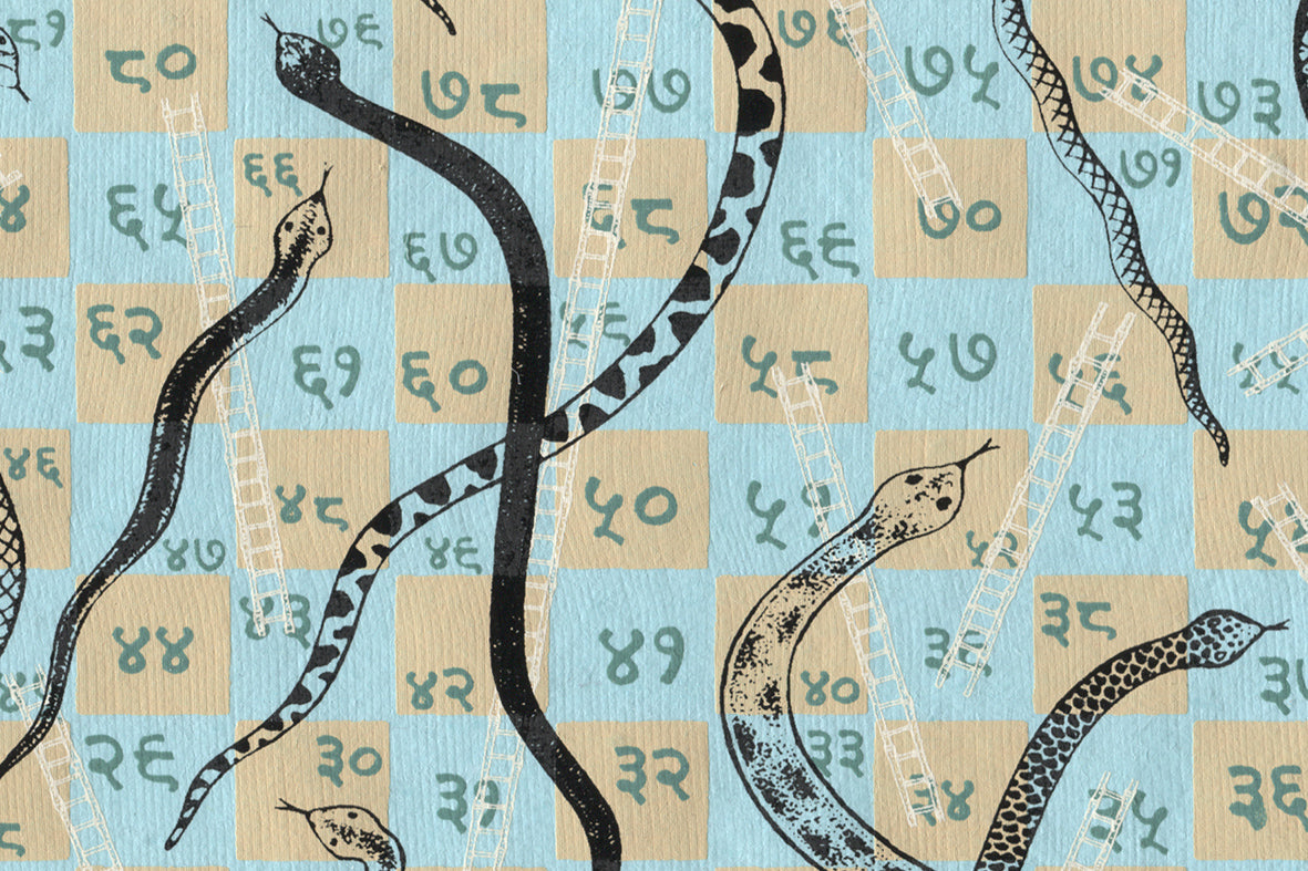 Light Clear Snake & Ladders Games Printed Handmade Paper Online