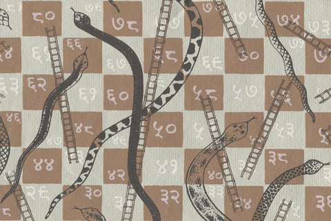 Snake & Ladders Games: Pale Jade Handmade Paper