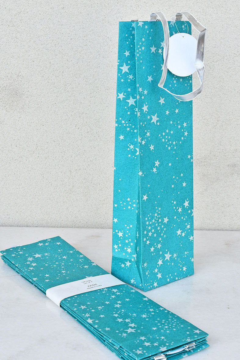 Stars Print Ocean Handmade Paper Gift Bottle Bag Online