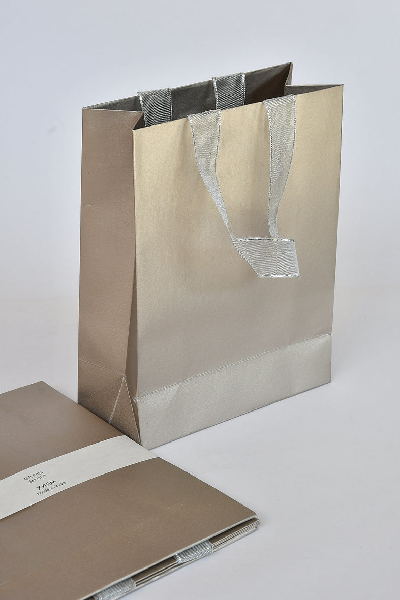 Metallic Champagne Handmade Paper Gift Bags Medium 10x7.5 Online