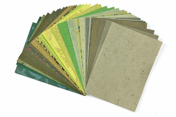A6 unicolour pack: Assorted handmade paper | Rickshaw Recycle