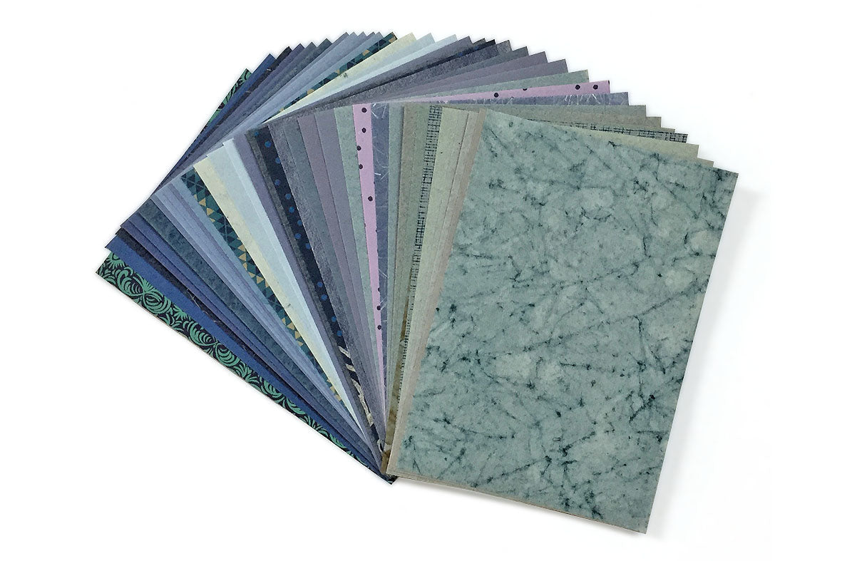 A6 unicolour pack: Assorted handmade paper | Rickshaw Recycle