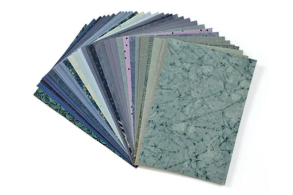 A6 unicolour pack: Assorted handmade paper | Rickshaw Recycle