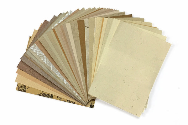 A6 unicolour pack: Assorted handmade paper | Rickshaw Recycle