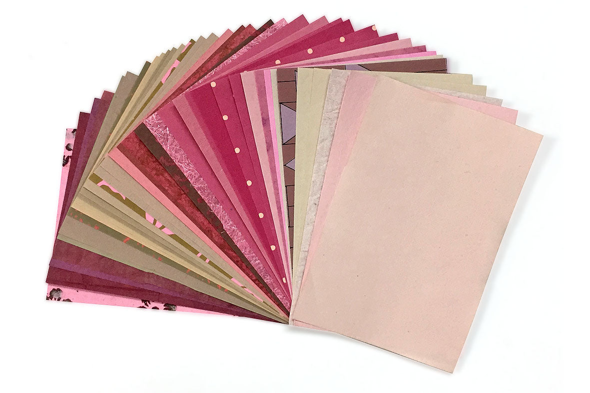 A6 unicolour pack: Assorted handmade paper | Rickshaw Recycle
