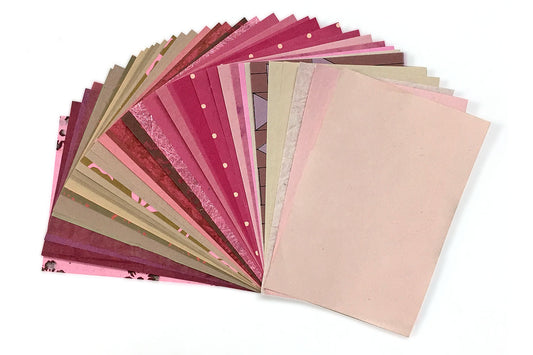 A6 unicolour pack: Assorted handmade paper | Rickshaw Recycle