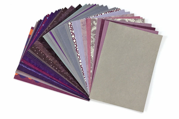 A6 unicolour pack: Assorted handmade paper | Rickshaw Recycle