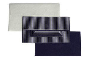 Art Deco (Stripes) Gift Envelope with Card, Set of 6, 7x4 each