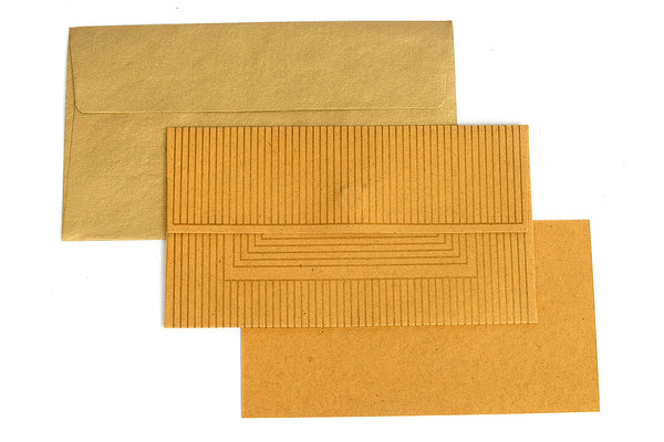 Art Deco (Stripes) Gift Envelope with Card, Set of 6, 7x4 each
