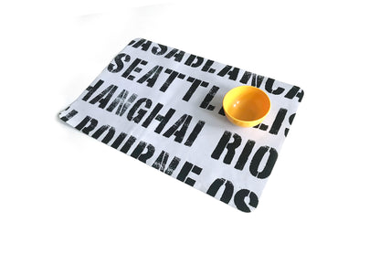Double Sided Stencil Printed Vinyl Placemats Set Of 6 Online